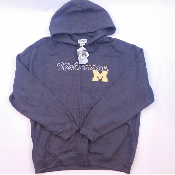 Majestic Other - New maize & blue Michigan zippered hoodie size XL